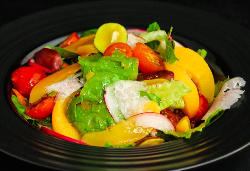House garden salad with fresh vegetables