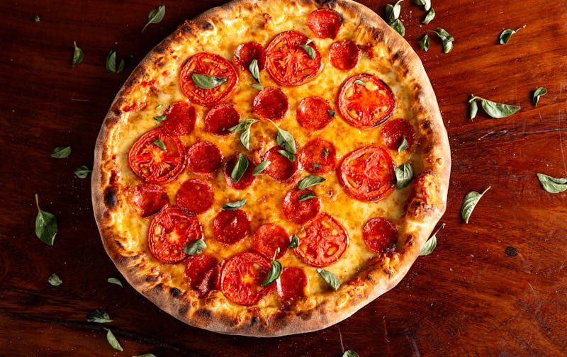 Imo's pepperoni pizza loaded with premium pepperoni