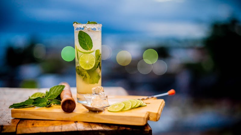 Fresh-squeezed house lemonade with mint